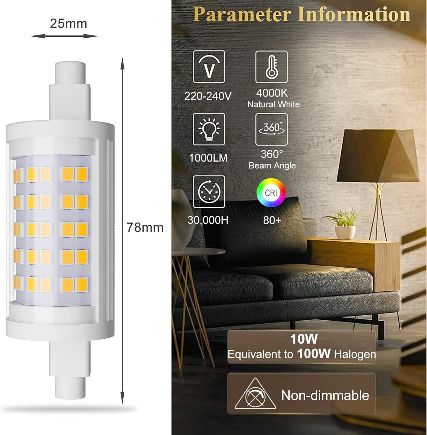 R7S LED Lampenersatz für 100W J78 R7S Halogenlampen