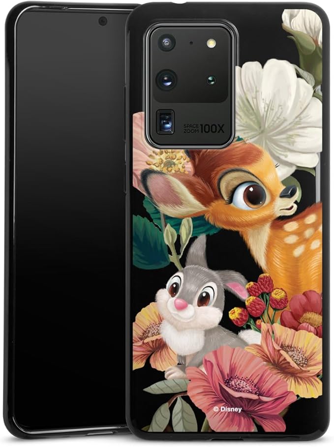 DeinDesign Silikon Hülle kompatibel mit Samsung Galaxy S20 Ultra 5G Case schwarz Handyhülle Bambi Klopfer Disney