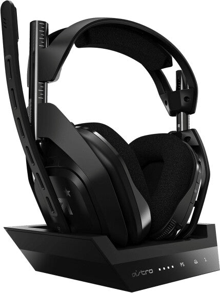ASTRO Gaming A50 Wireless Headset + Gaming-Ladestation schwarz für PS5 (HDMI-Adapter erforderlich), PS4, PC, Mac