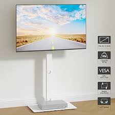 BONTEC TV Ständer Standfuß Fernsehstand für 30-70 Zoll Flach & Curved Fernseher bis zu 40 kg, Schwenkbar & Höhenverstellbar, TV Bodenständer, Max. VESA 600 x 400 mm