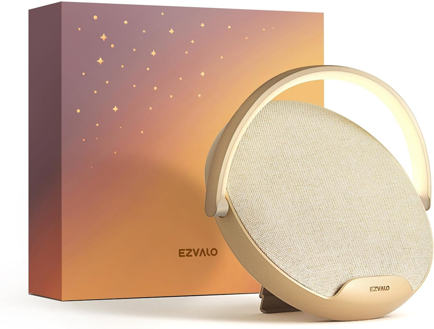 EZVALO Bluetooth Lautsprecher Licht mit Wireless Charger/ Nachttischlampe