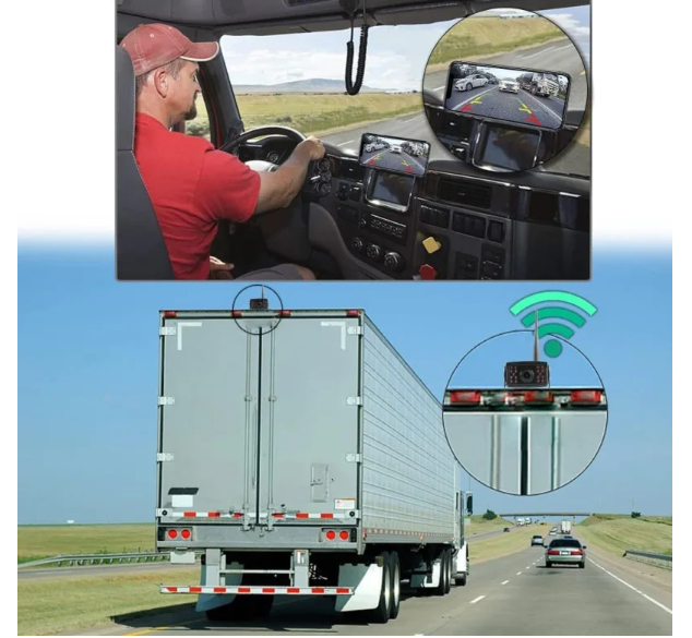 GreenYi 5G WiFi Wireless HD 720P Backup-Rückfahrkamera für große Fahrzeuge