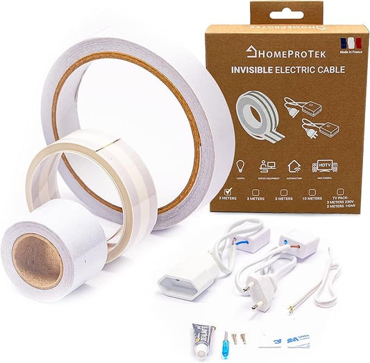 Kabelkanal-Kit von HomeProtek. Kabelabdeckung für Wand, Decke und Boden