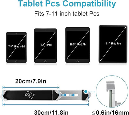 Woleyi Anti-Diebstahl Tablet Wandhalterung, Heavy Duty/Abschließbar/ Wand-Halterung für 7-11" Tablets