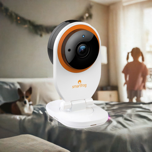 Smartfrog WLAN IP Kamera, ABO-Modell monatlich kündbar, Überwachungskamera mit App